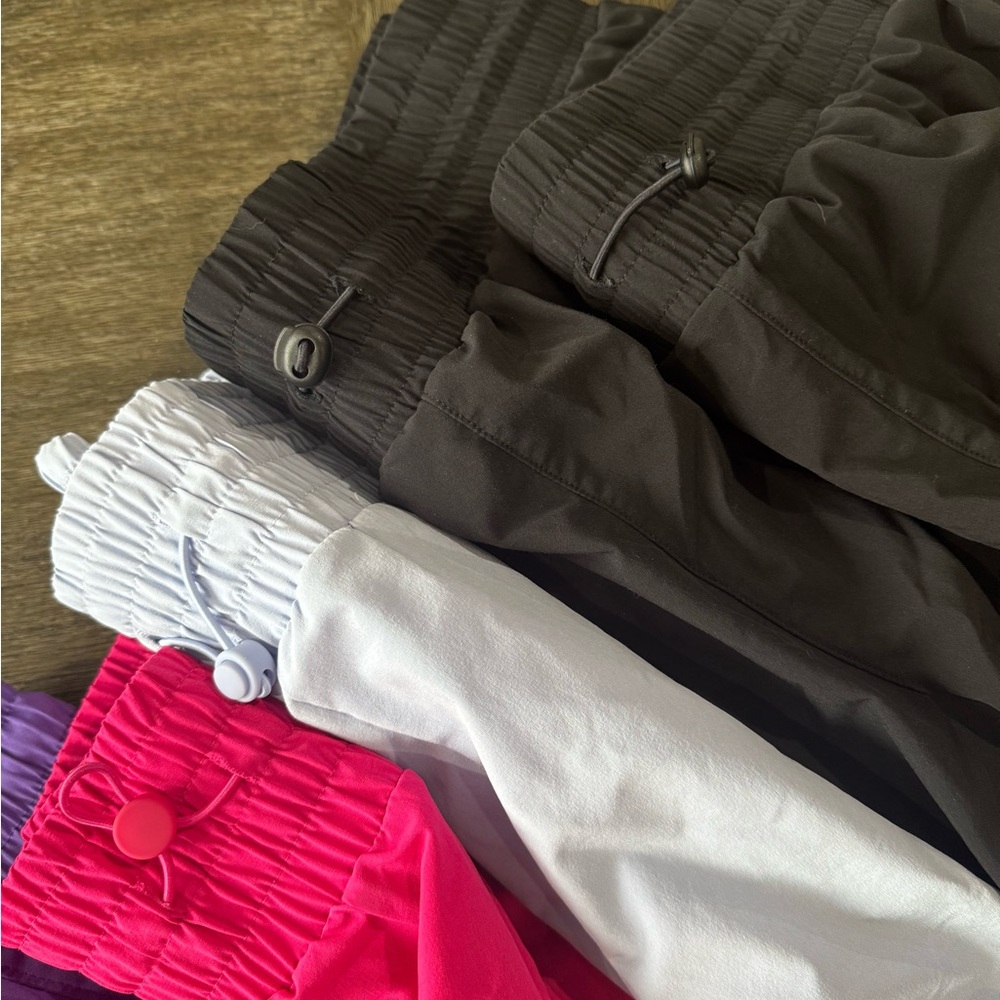 Lot of Women’s Athletic Shorts - Black x 2, lilac, hot Pink, Purple, Blue - Picture 2 of 6